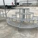 4' x 4 tier quarter round metal plant display rack by VRE